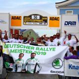 Deutsche Rallyemeisterschaft, ADAC Rallye Masters 2019; 6. Lauf, ADAC Knaus Tabbert 3-Städte-Rallye (Photo by Sascha Dörrenbächer)  #1-Fabian Kreim+Tobias Braun + Team, Skoda Fabia R5